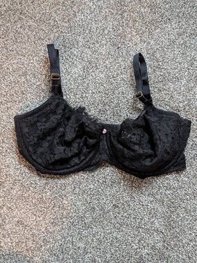 Dream Angels Wicked Unlined Lace Balconette Bra 34DDD